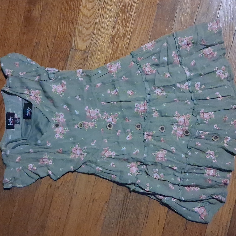 by & by Green Floral Kids Dress